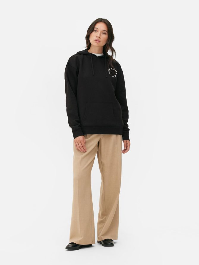 Chest Emblem Pullover Hoodie