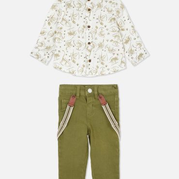 Printed Shirt and Pants Set
