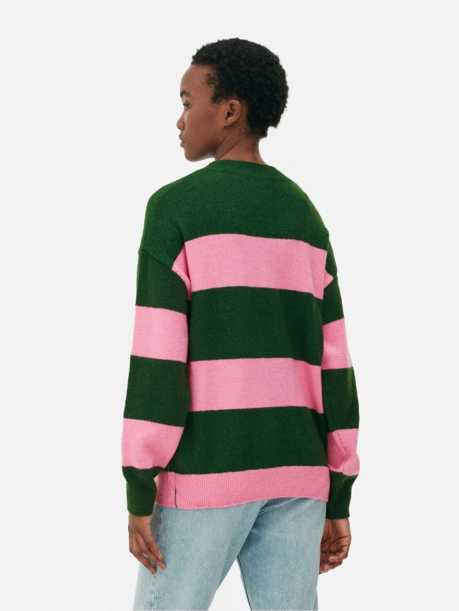 Women's Elf Striped Christmas Sweater - Image 4