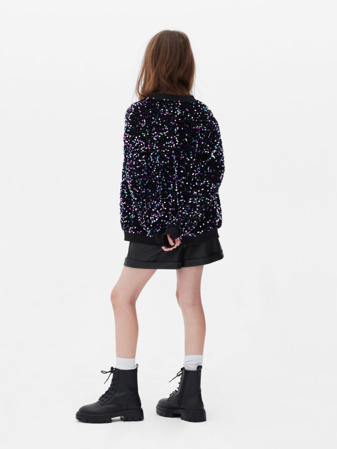 Sequin Bomber Jacket - Image 2