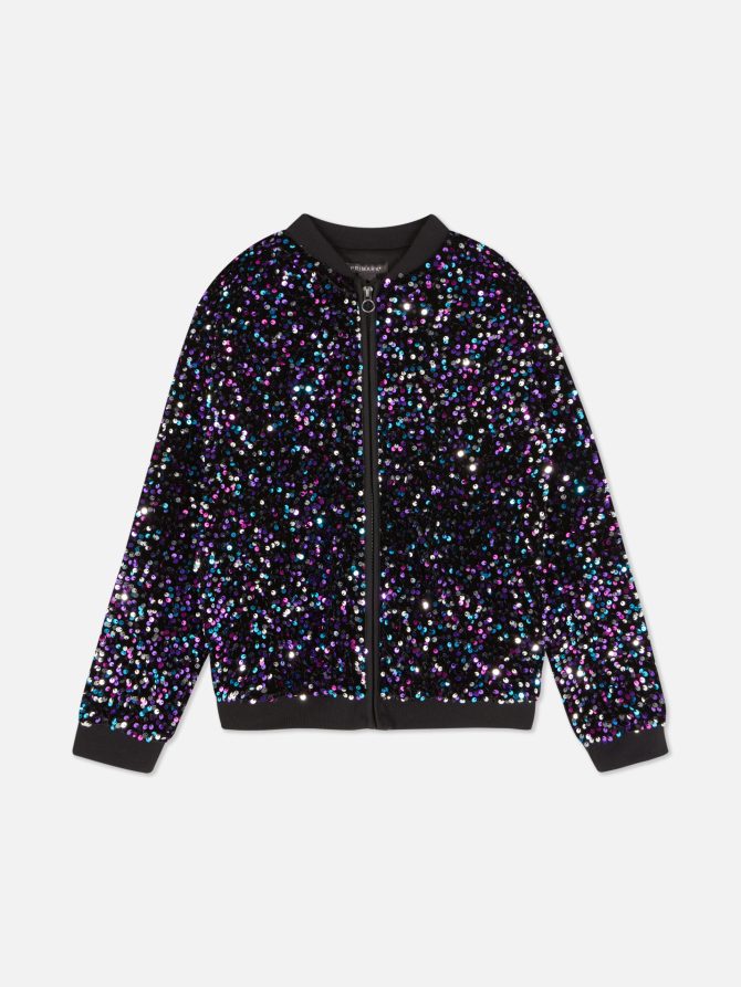 Sequin Bomber Jacket - Image 3