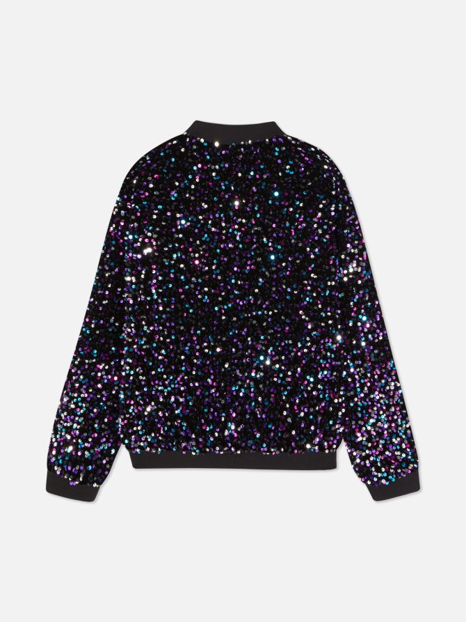 Sequin Bomber Jacket - Image 4