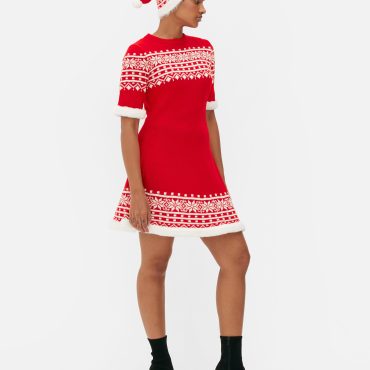 Women's Santa Claus Dress and Hat