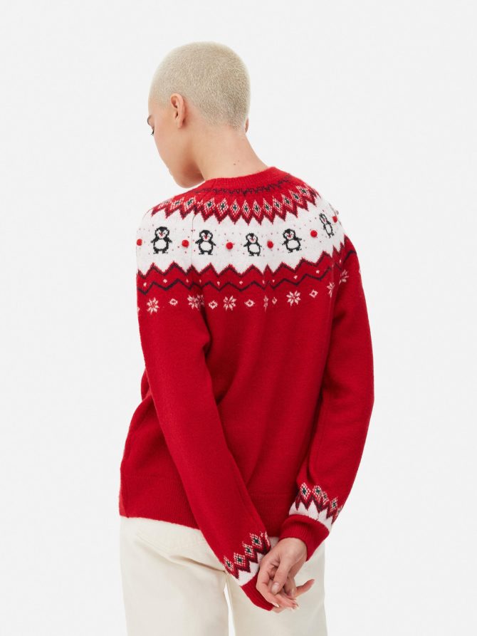 Women's Penguin Fair Isle Christmas Sweater - Image 4