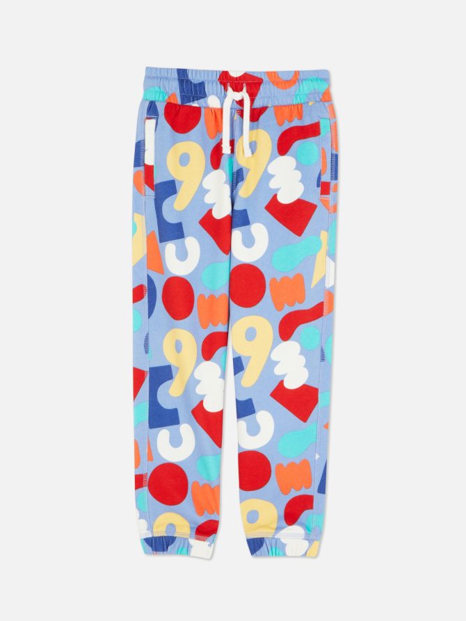 Abstract Print Cuffed Joggers Set