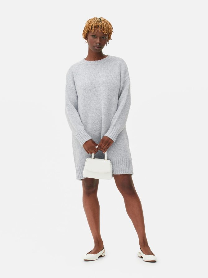 Crew Neck Sweater Dress