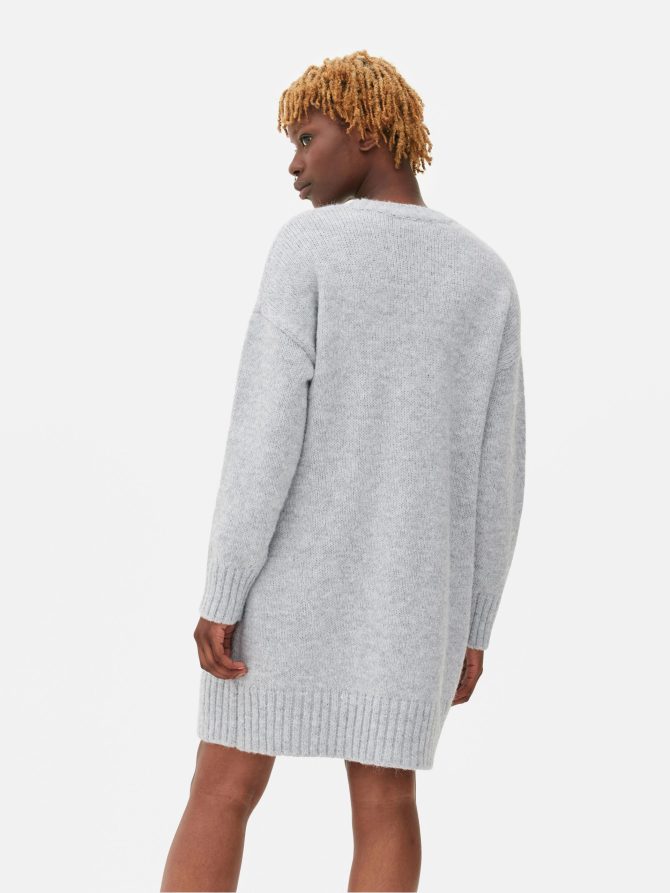 Crew Neck Sweater Dress - Image 4