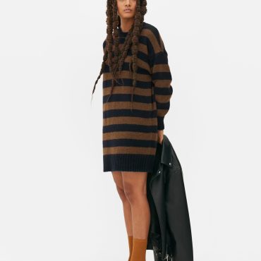 Crew Neck Sweater Dress