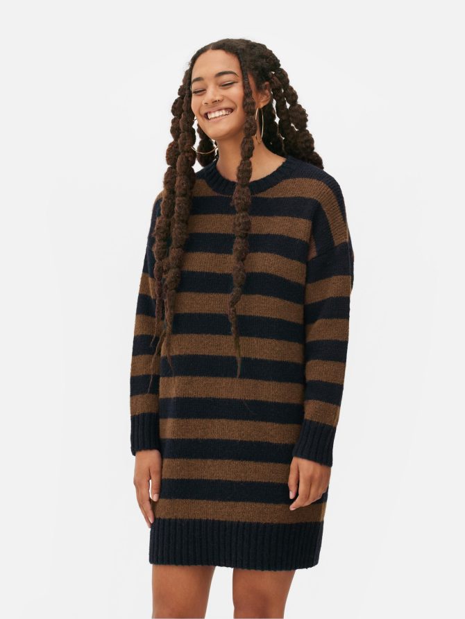 Crew Neck Sweater Dress - Image 2