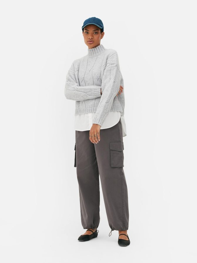 2-in-1 Turtleneck Sweater and Shirt - Image 2