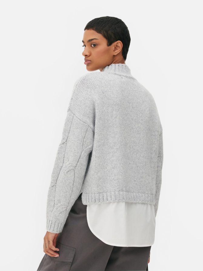 2-in-1 Turtleneck Sweater and Shirt - Image 4