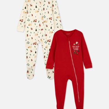 Newborn 2-Pack Multi Christmas Sleepers