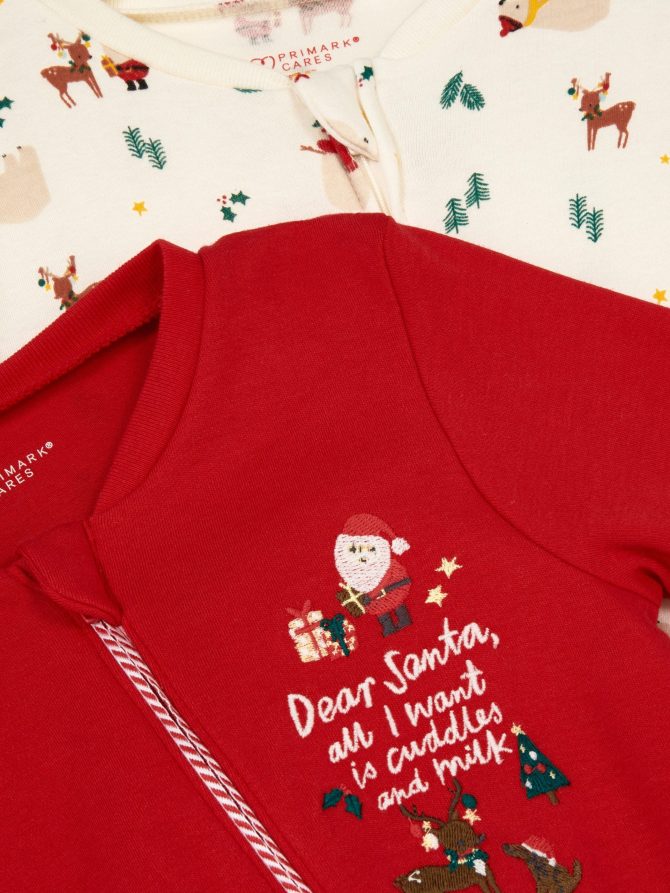 Newborn 2-Pack Multi Christmas Sleepers - Image 3
