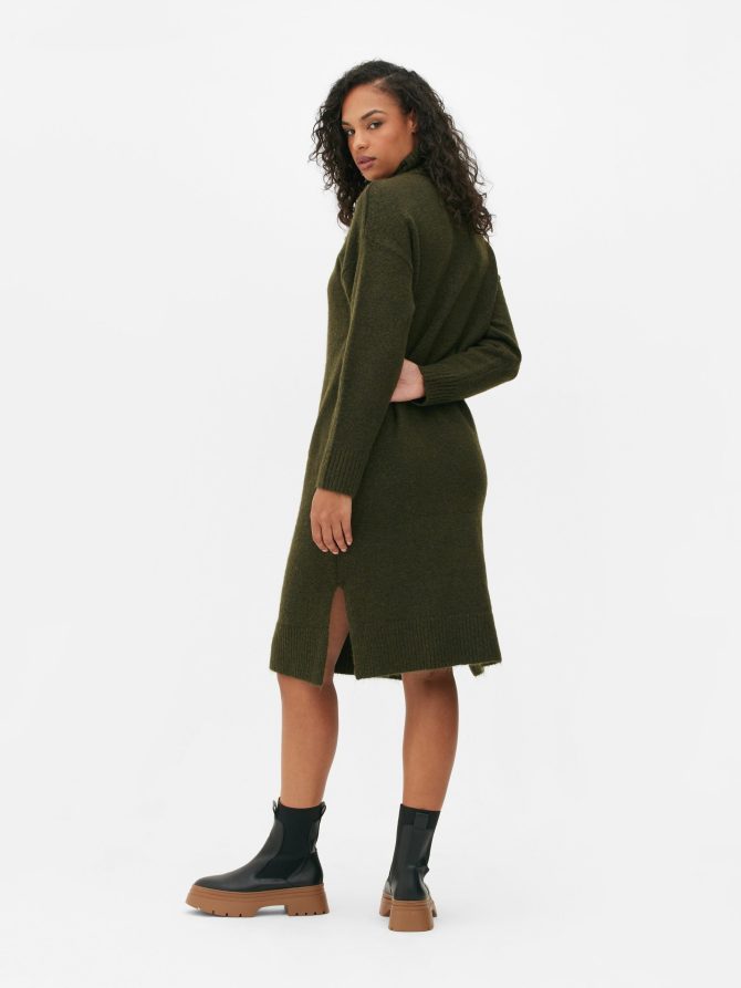 Roll Neck Sweater Dress - Image 4