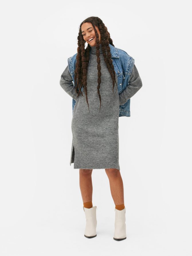 Roll Neck Sweater Dress