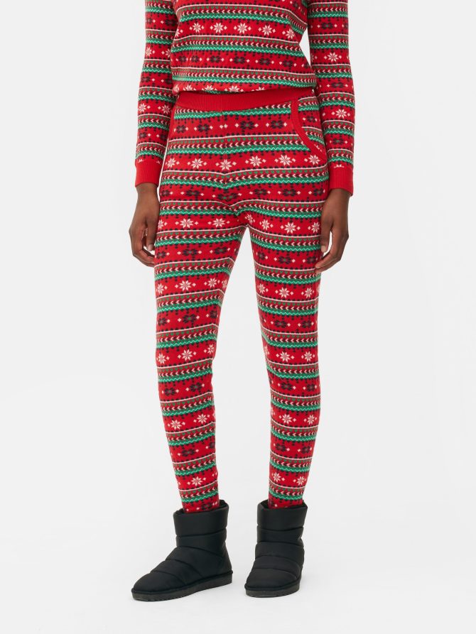 Christmas Print Loungewear Leggings - Image 2