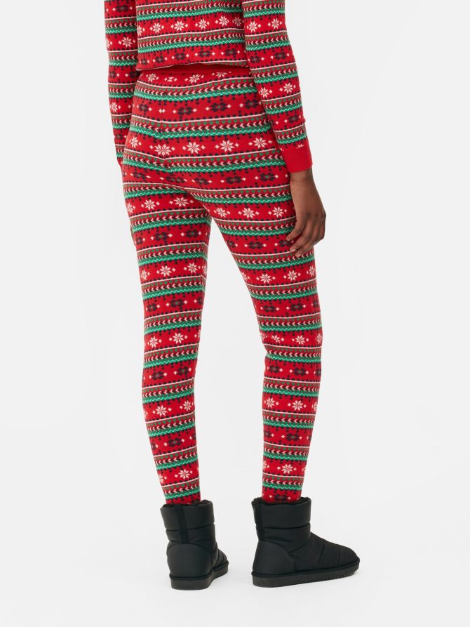 Christmas Print Loungewear Leggings - Image 4