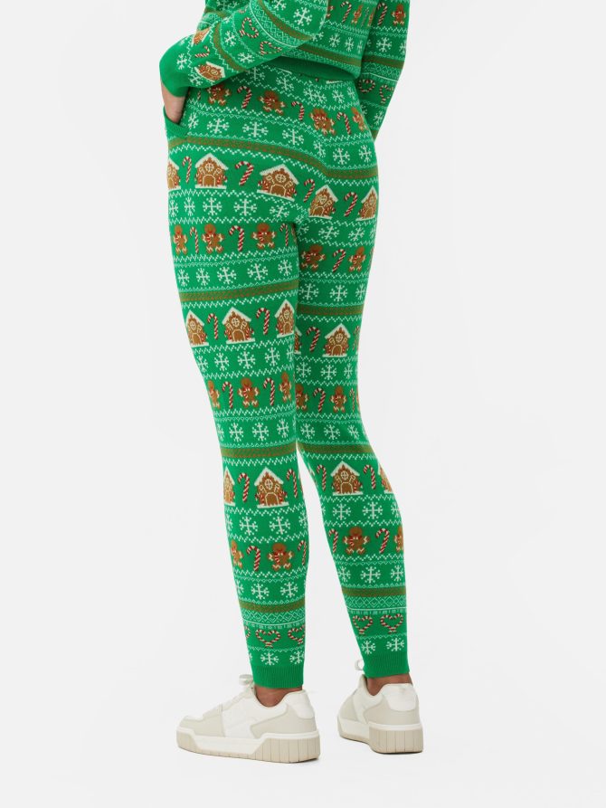 Christmas Print Loungewear Leggings - Image 4