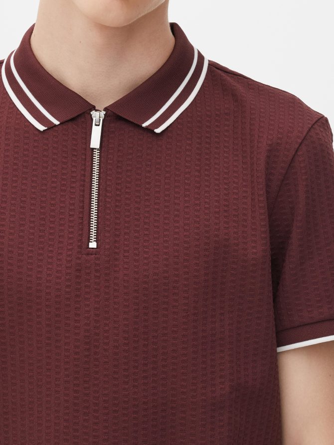 Textured Polo Shirt - Image 3