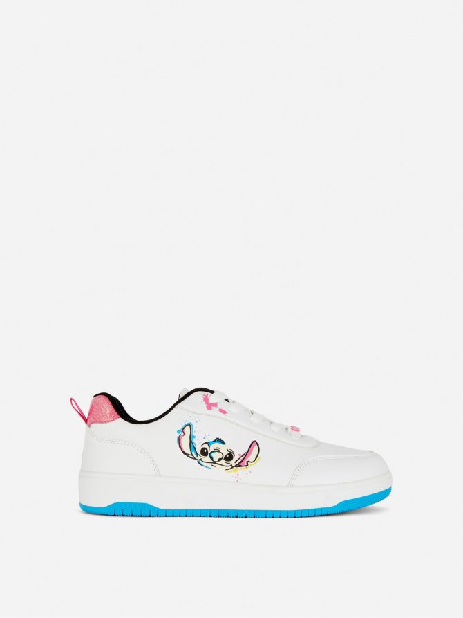 Disney's Stitch Paint Splatter Lace-Up Sneakers