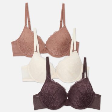 3-Pack Lace Push Up Bra