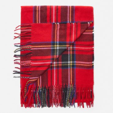 Plaid Fringed Scarf