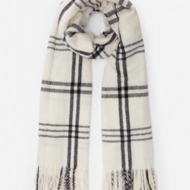 Plaid Fringed Scarf