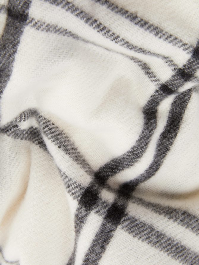 Plaid Fringed Scarf - Image 2