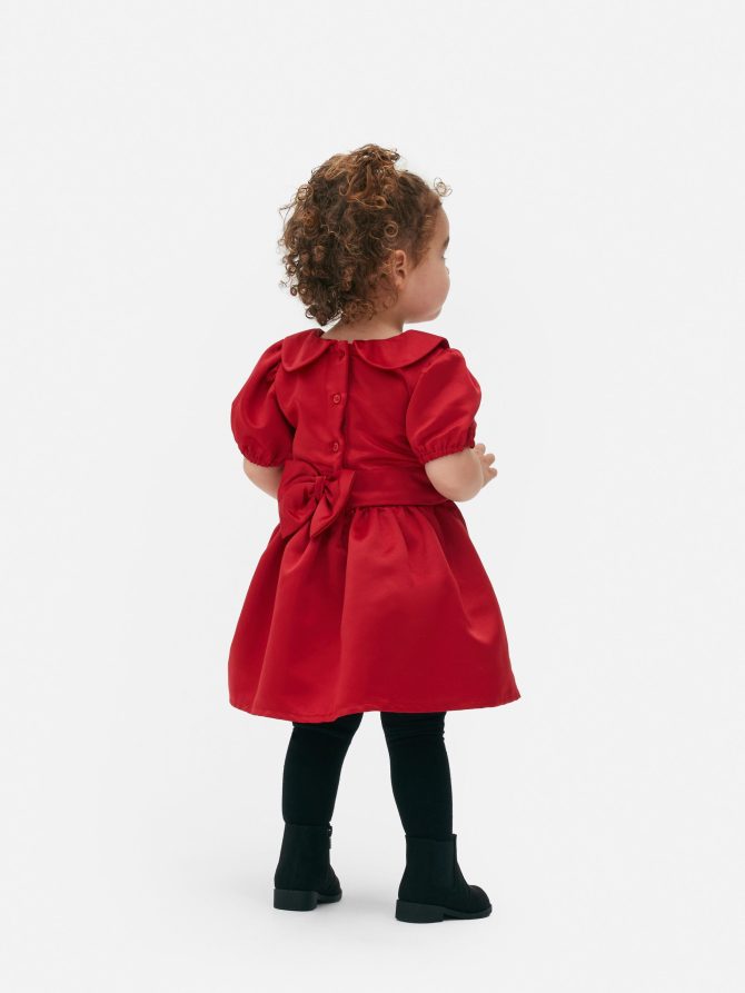 Satin Bow Dress - Image 2