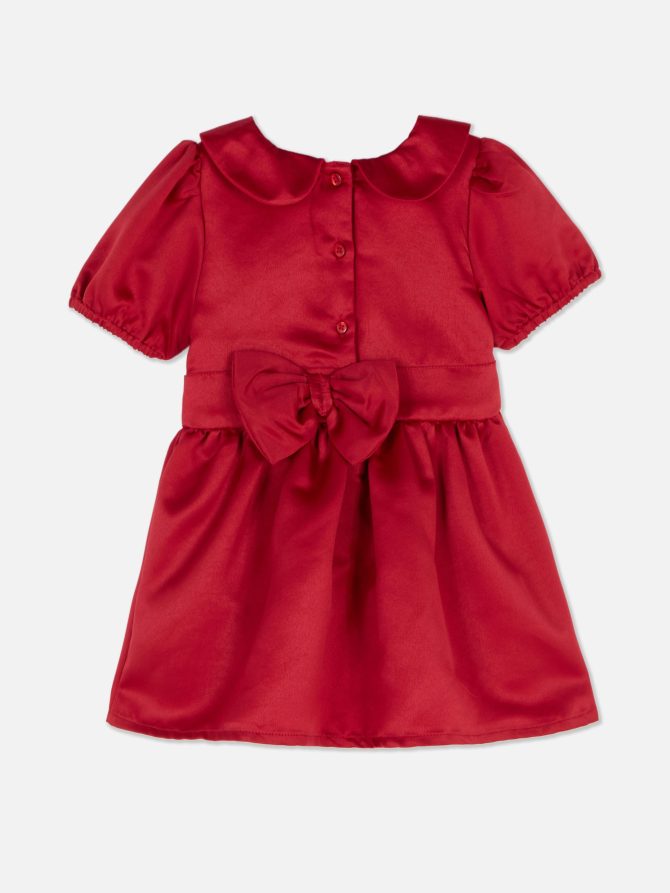 Satin Bow Dress - Image 4