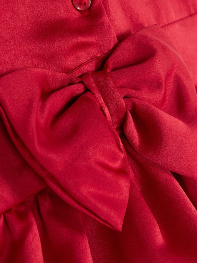 Satin Bow Dress - Image 5