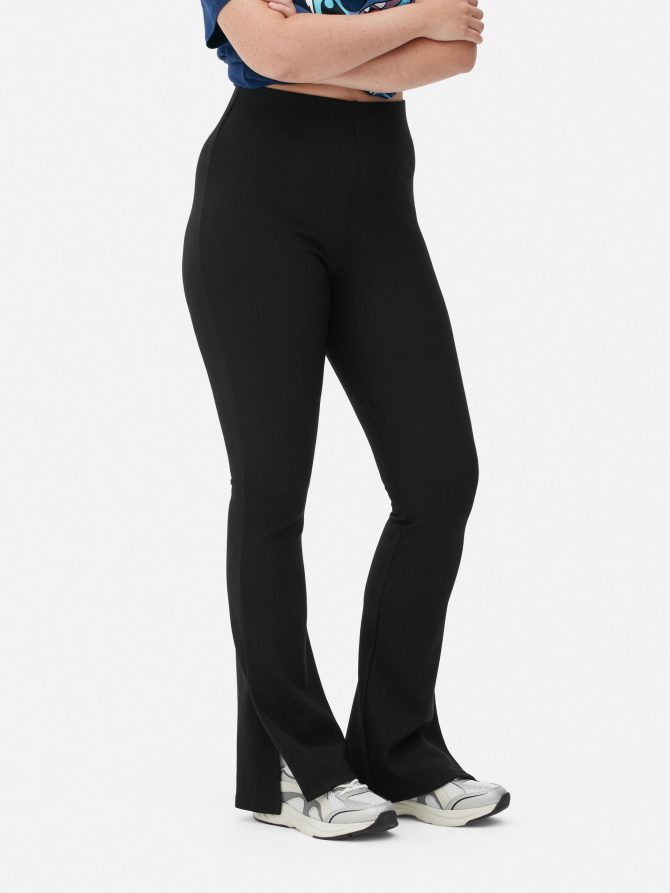 Split Hem Flare Leggings - Image 2