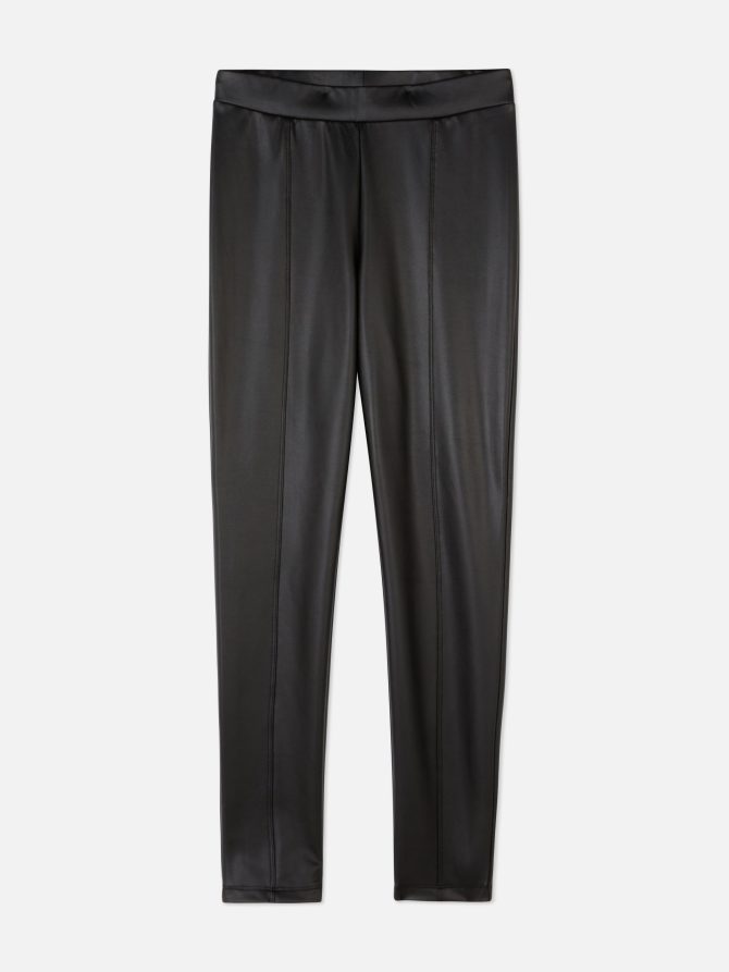 Cozy Lined Faux Leather Leggings - Image 5