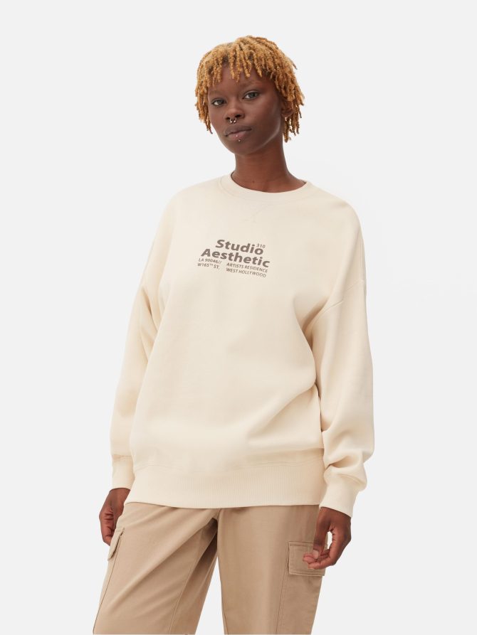 Graphic Relaxed Fit Sweatshirt - Image 2