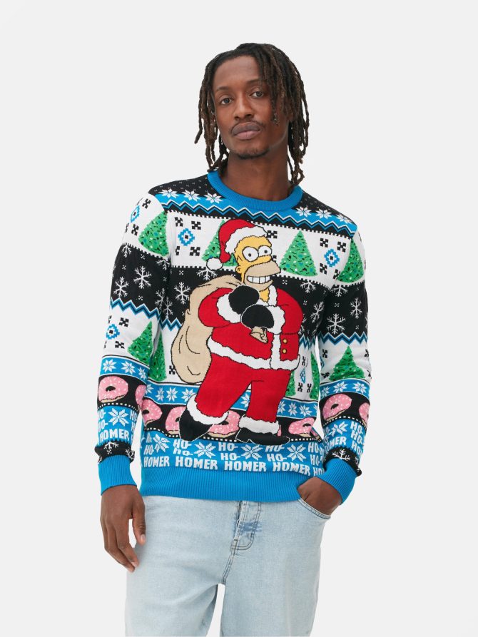 Men's The Simpsons Homer Fair Isle Sweater - Image 2