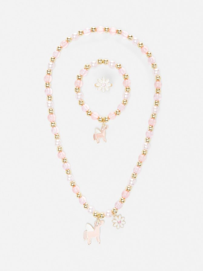 3-Pack Unicorn Charm Jewelry Set