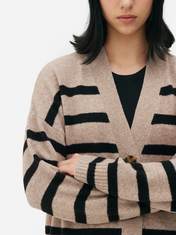 V-Neck Boyfriend Cardigan - Image 3