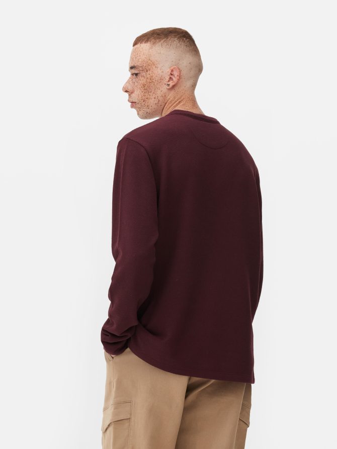 Textured Long Sleeve Henley - Image 4