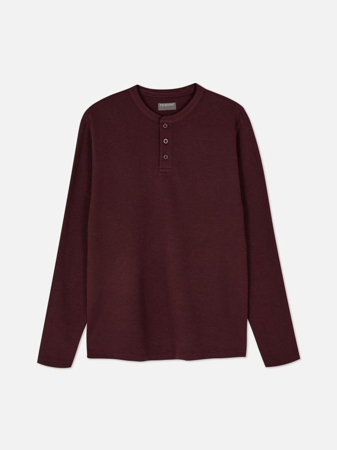 Textured Long Sleeve Henley - Image 5
