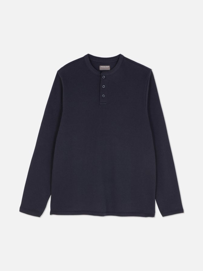 Textured Long Sleeve Henley - Image 5