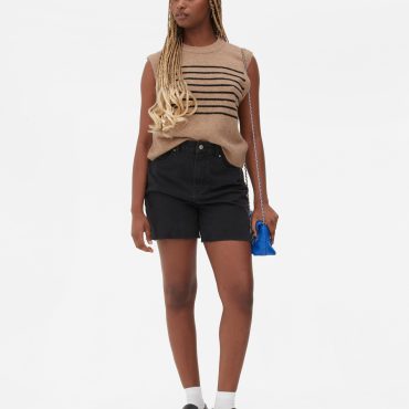 Crew Neck Stripe Vest