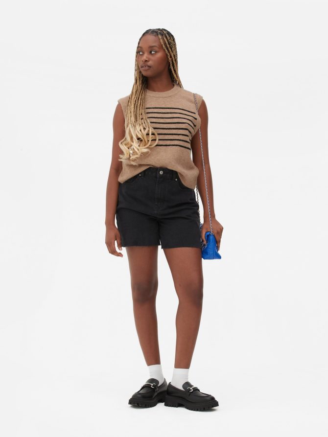 Crew Neck Stripe Vest