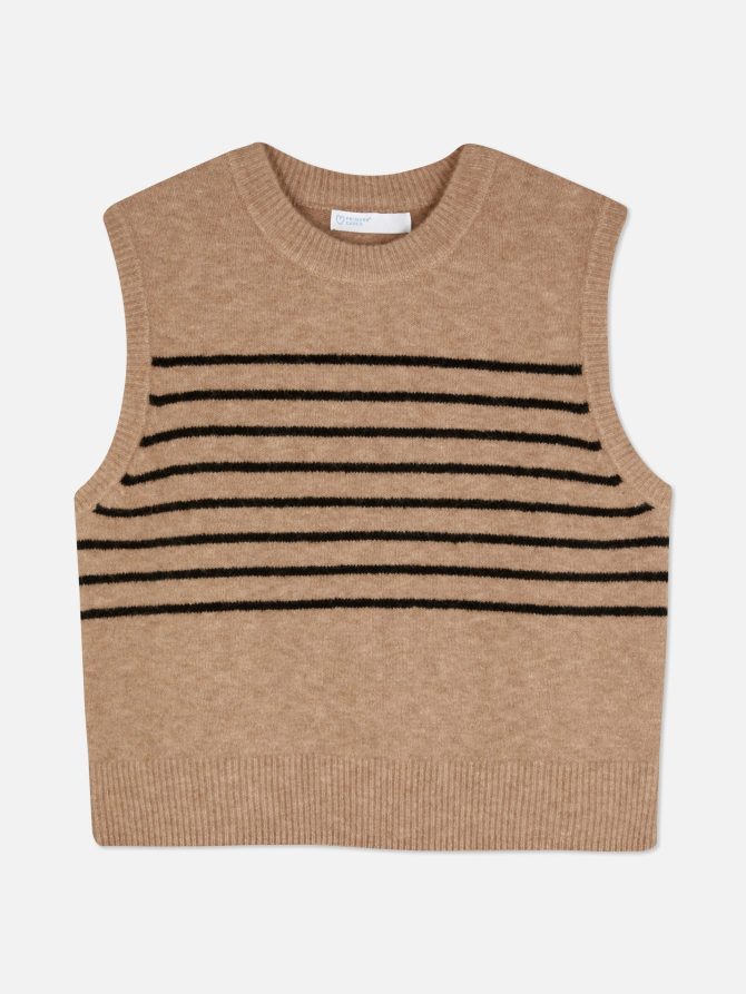 Crew Neck Stripe Vest - Image 5