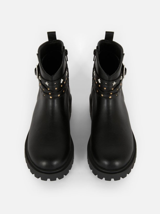 Star Studded Biker Ankle Boot - Image 2