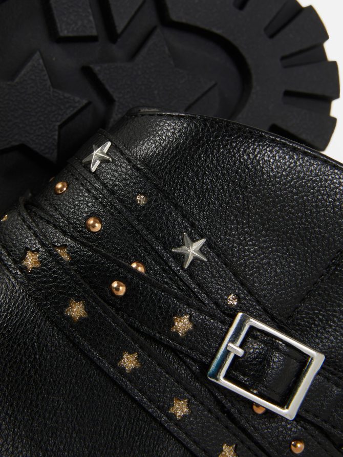 Star Studded Biker Ankle Boot - Image 5