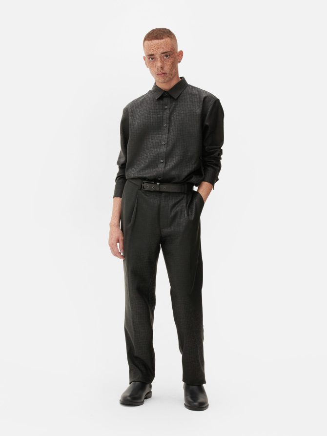 Kem Houndstooth Long Sleeve Shirt