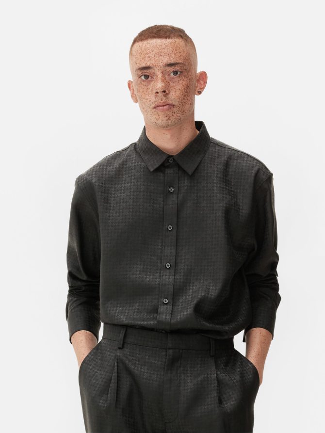 Kem Houndstooth Long Sleeve Shirt - Image 2