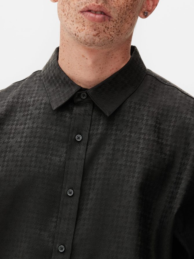 Kem Houndstooth Long Sleeve Shirt - Image 3