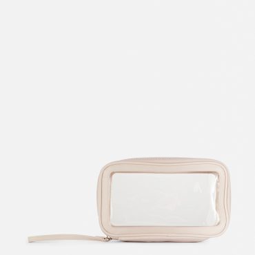 Clear Panel Makeup Bag