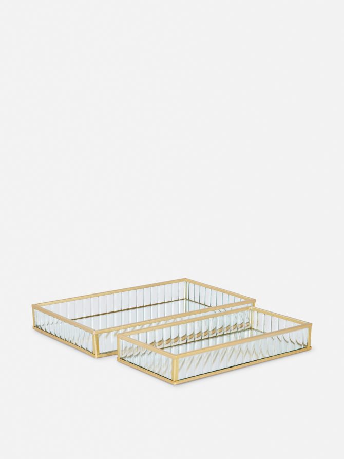 2-Pack Fluted Jewelry Trays